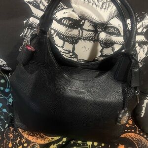 Authentic Michael Kors Black Pebbled Leather Shoulder Bag